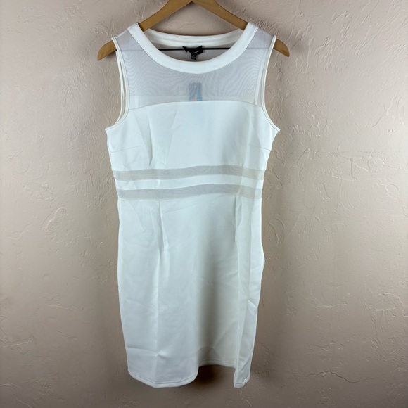 Spense Sleeveless Illusion Mesh Dress Ivory White Women’s size 10 NWT - Picture 1 of 12